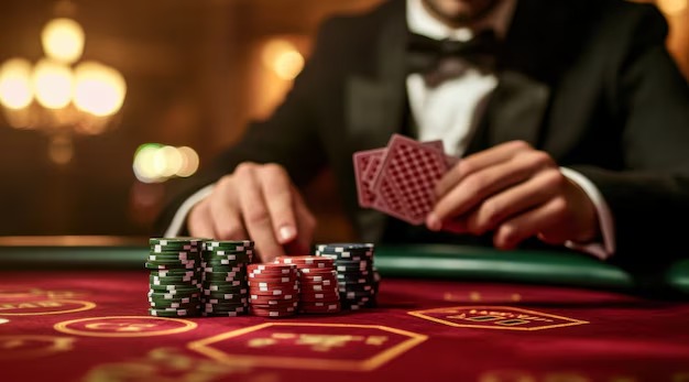 Hugo77 live dealer casino studio with multiple camera angles